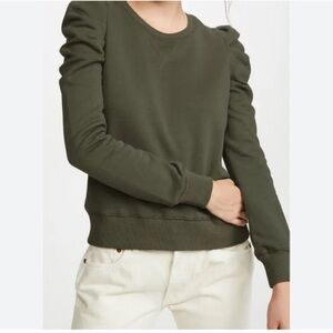 Rebecca Minkoff Janine olive green sweatshirt, size S